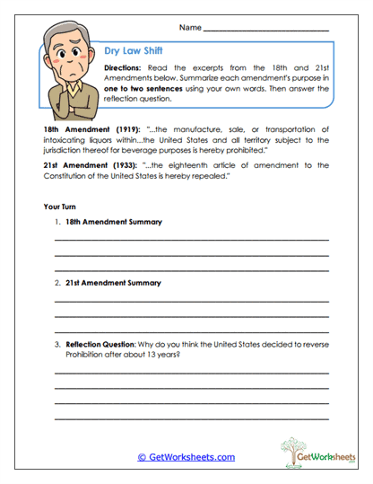 Amendment Summary Worksheet