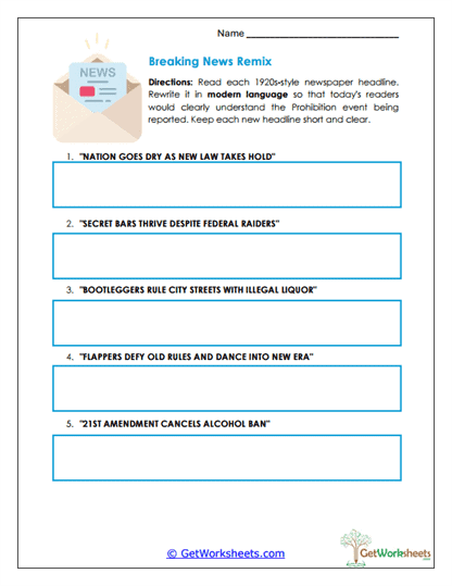 Headline Rewriting Worksheet