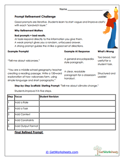 Prompt Refinement Challenge Worksheet