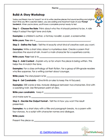 Build-A-Story Workshop Worksheet