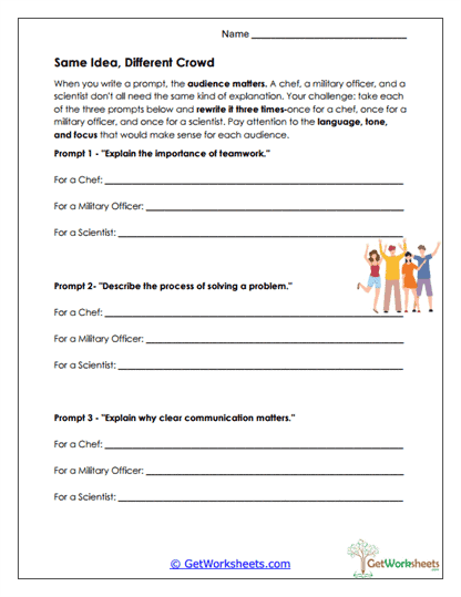 Audience Adaptation Worksheet