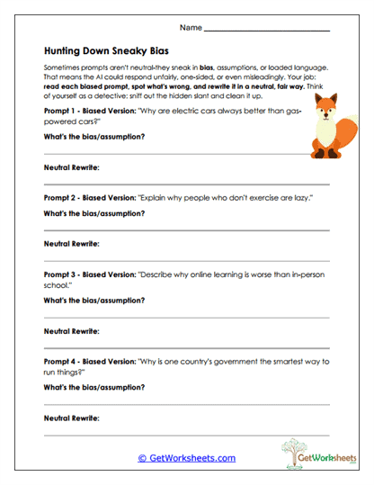 Bias Detection Worksheet