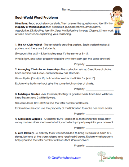 Math in Action Worksheet