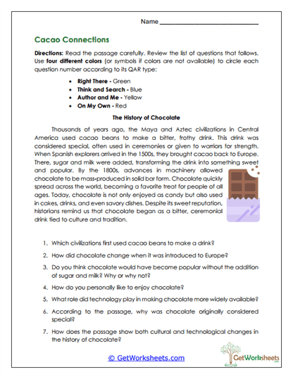 Cacao Connections Worksheet