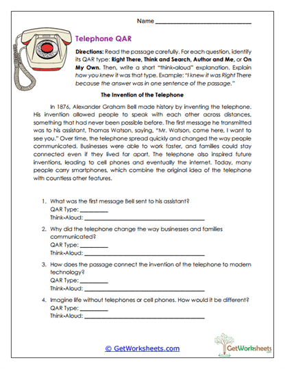 Telephone QAR Worksheet