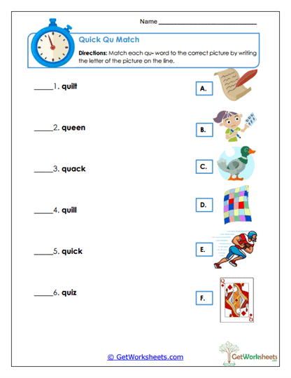 Qu Blend Worksheets