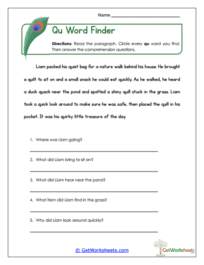 Word Finder Worksheet