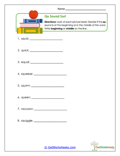 Sound Sort Worksheet