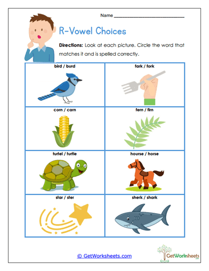 R-Controlled Vowel Worksheets