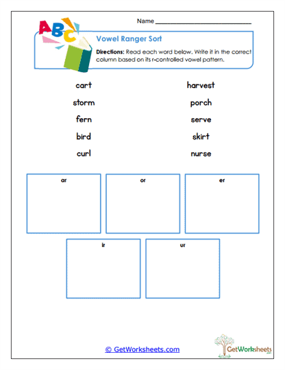 Ranger Sort Worksheet