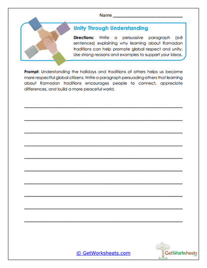 Unity Through Understanding Worksheet