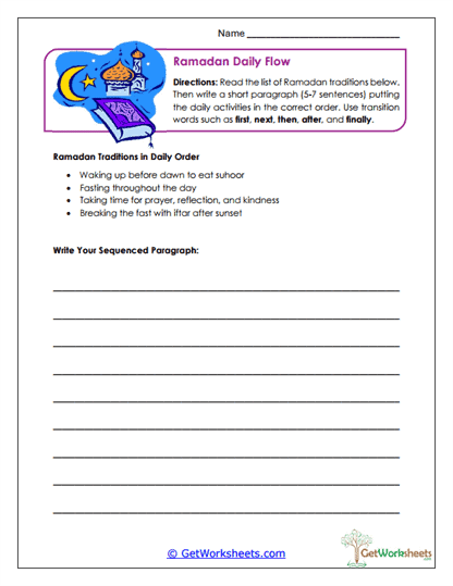Daily Flow Worksheet