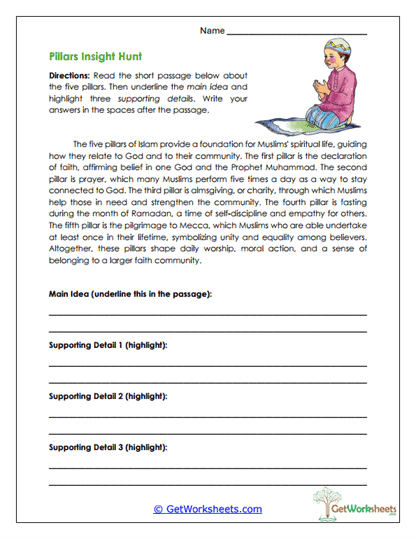Pillars Insight Hunt Worksheet