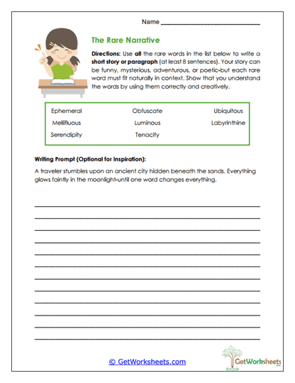 The Rare Narrative Worksheet