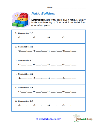 Ratio Builders Worksheet