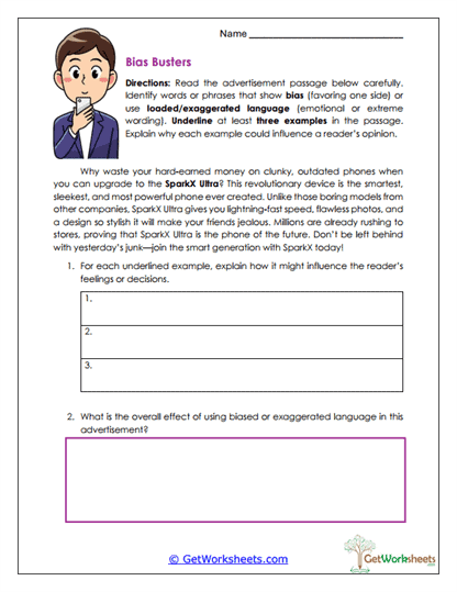 Bias Busters Worksheet