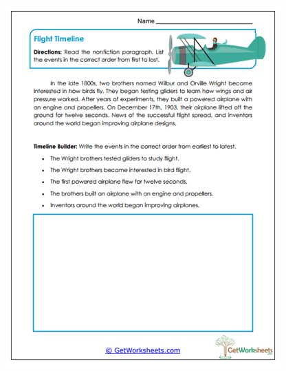 Flight Timeline Worksheet