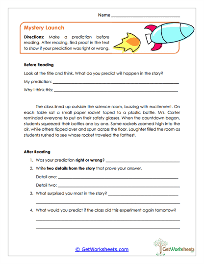 Mystery Launch Worksheet