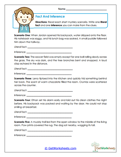 Fact and Inference Worksheet
