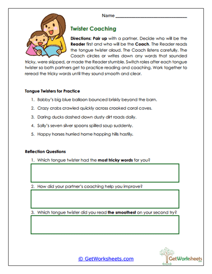 Twister Coaching Worksheet