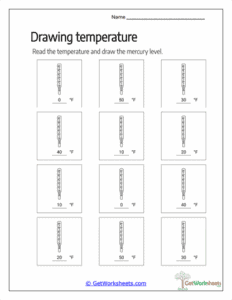Reading Thermometers and Temperature Worksheets - GetWorksheets.com