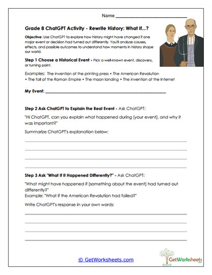 Grade 8 - Alternate History Analysis Worksheet