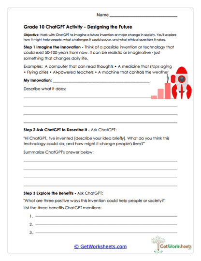 Grade 10 - Designing the Future Worksheet