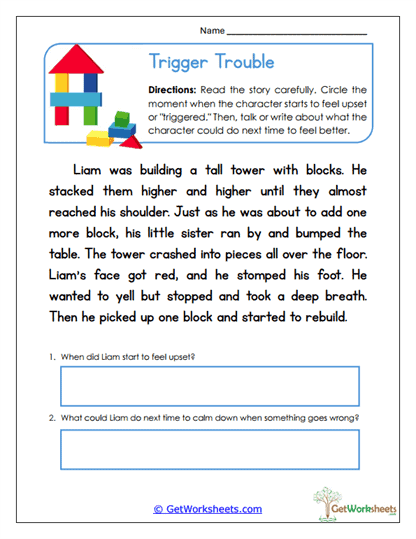 Trigger Trouble Worksheet