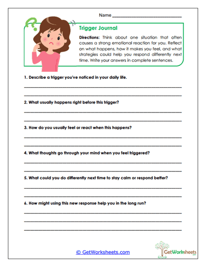 Trigger Journal Worksheet