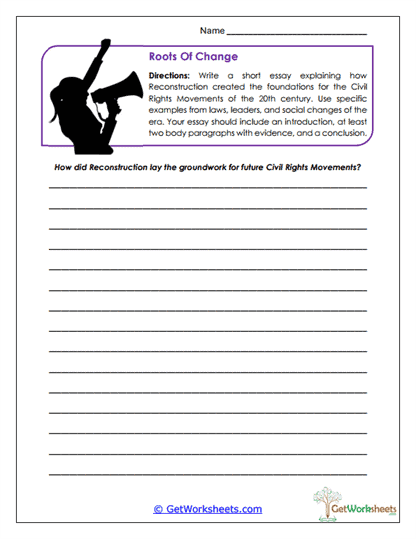 Civil Roots Worksheet