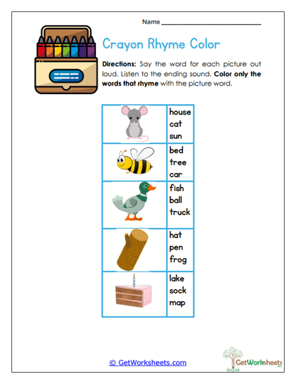 Rhyming Poems for Kids Worksheet Collection