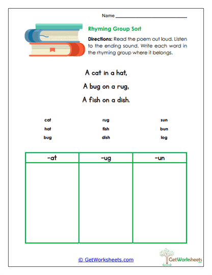 Group & Sort Worksheet