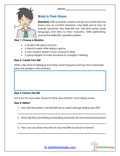 Walk in Their Shoes Worksheet