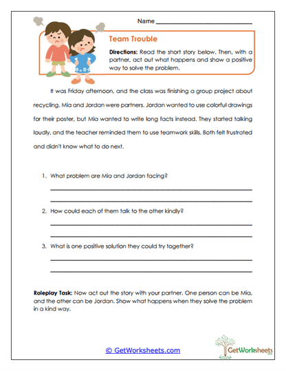Team Trouble Worksheet