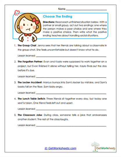 Choose the Ending Worksheet