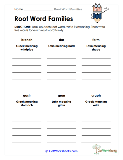 Advanced Root Study Worksheet