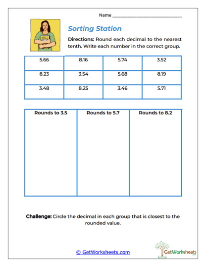 Sorting Station Worksheet