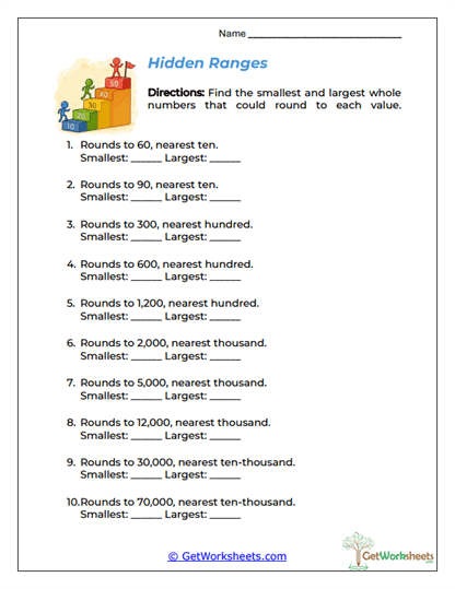 Hidden Ranges Worksheet