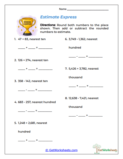 Estimate Express Worksheet