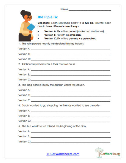 The Triple Fix Worksheet