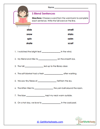Storied Sentences Worksheet