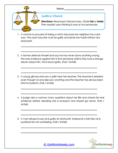 Trial Fairness Worksheet