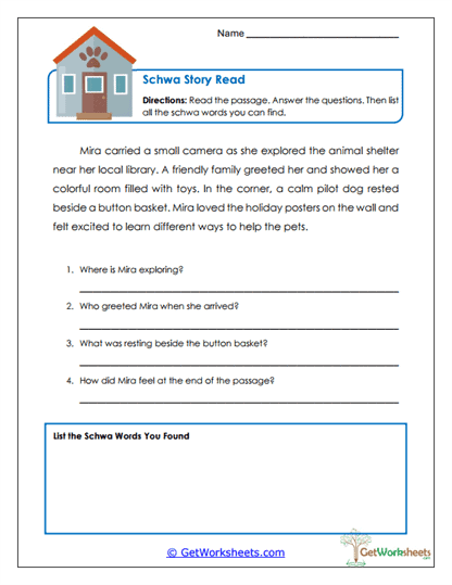 Story Read Worksheet