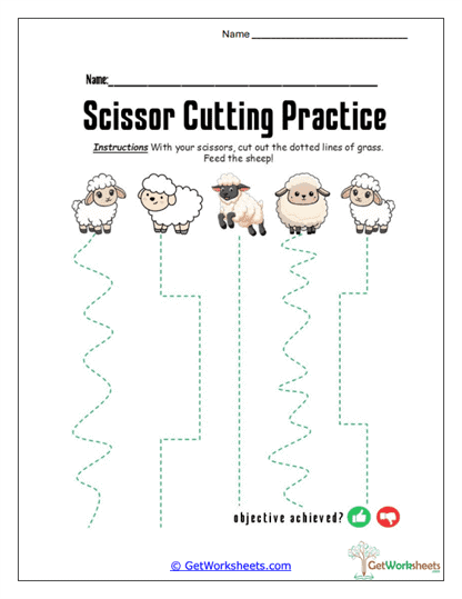 Sheep Grass Cutting Worksheet