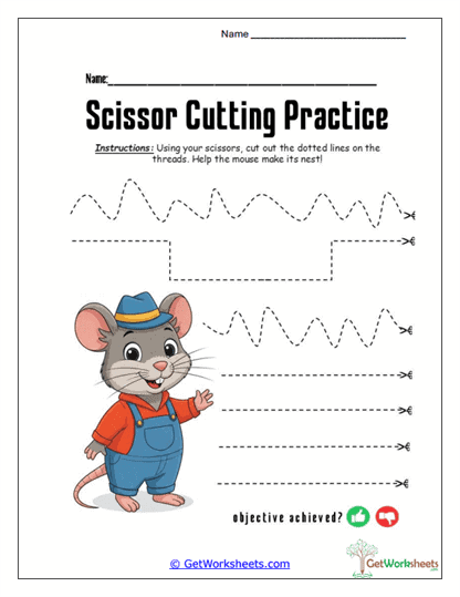Mouse Thread Cutting Worksheet