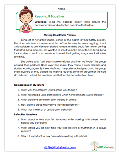 Keeping It Together Worksheet