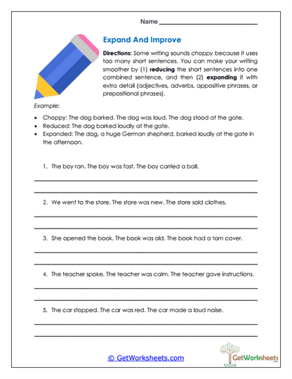 Expand and Improve Worksheet
