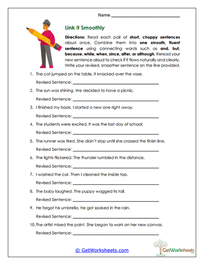 Link It Smoothly Worksheet