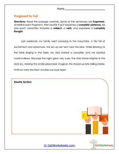 Fragment to Full Worksheet