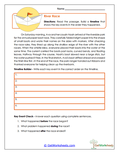 River Race Worksheet